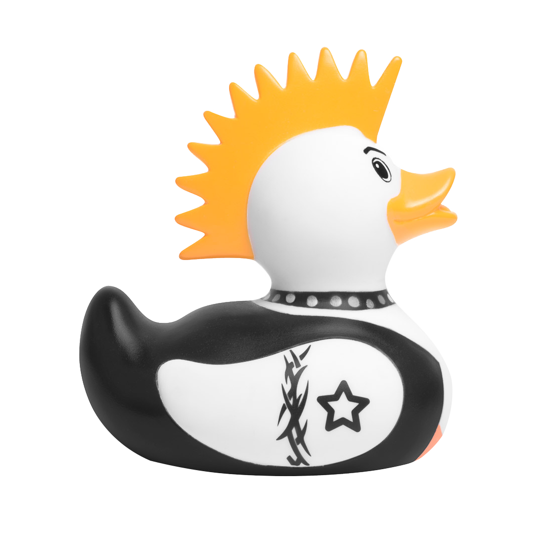 Punk Rocker Bud Duck Rubber Duck