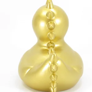 BUD1512+GOLDFEATHER-Rubber-Duck-Bud-6 Deluxe Gold Feather Duck