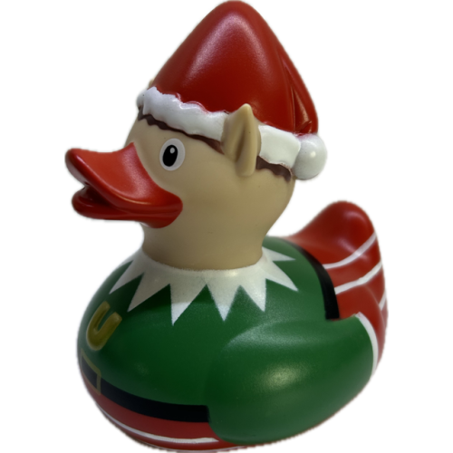 BUD1522+CHRISTMAS+ELF-Rubber-Duck-BudDuck-1 Deluxe Christmas Elf Duck