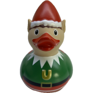 BUD1522+CHRISTMAS+ELF-Rubber-Duck-BudDuck-2 Deluxe Christmas Elf Duck